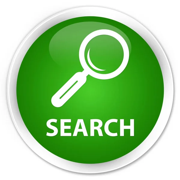Search premium green round button — Stock Photo, Image