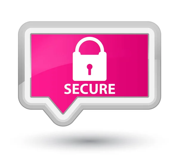 보안 (자물쇠 아이콘) 주요 분홍색 배너 버튼 — 스톡 사진