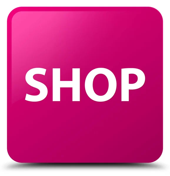 Shop pink square button — Stock Photo, Image