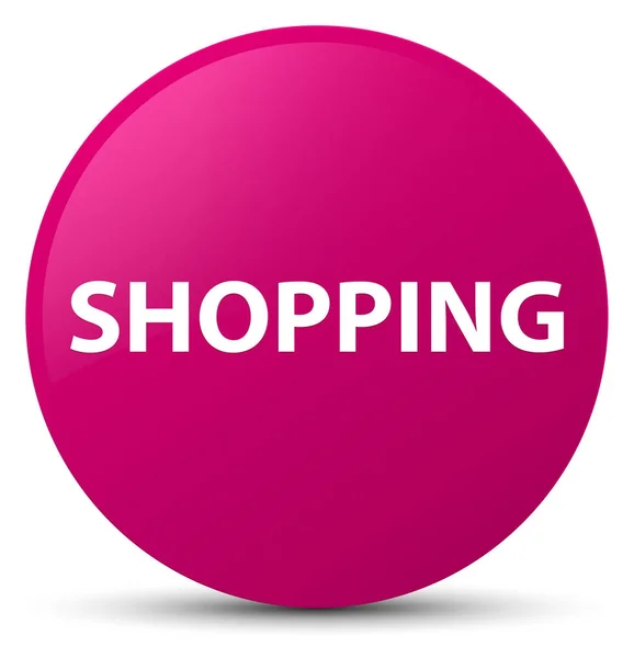 Shopping rosa runder Knopf — Stockfoto
