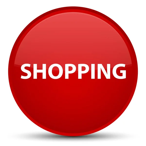 Shopping speciella röda runda knappen — Stockfoto