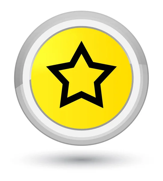 Star icon prime yellow round button — Stock Photo, Image