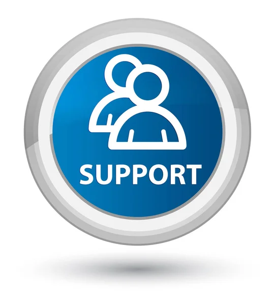 Support (group icon) prime blue round button — Stock Photo, Image
