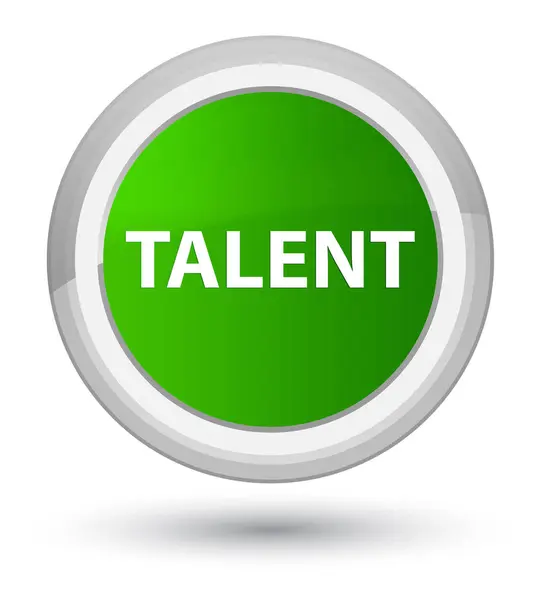 Talent prime green round button — Stock Photo, Image