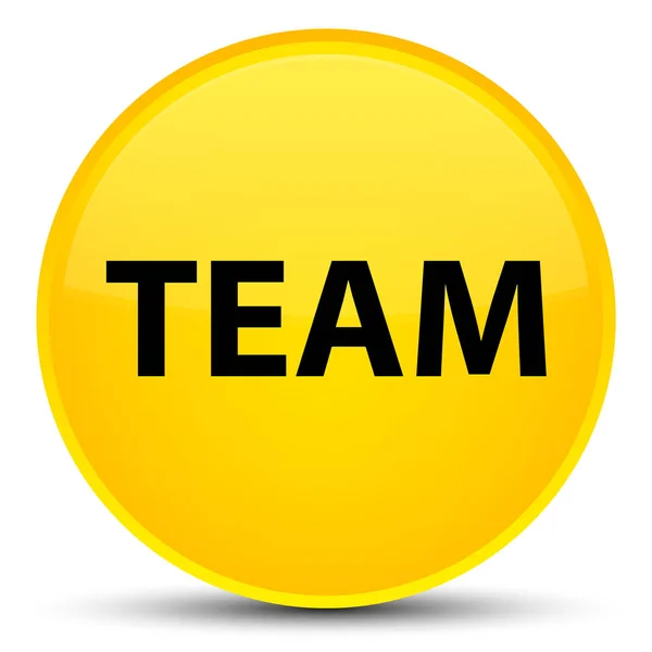 Team bijzondere gele ronde knop — Stockfoto