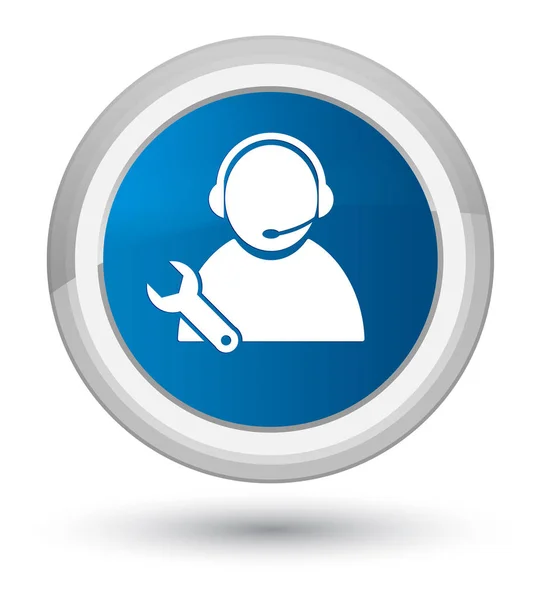 Tech support icon prime blue round button — Stock Photo, Image