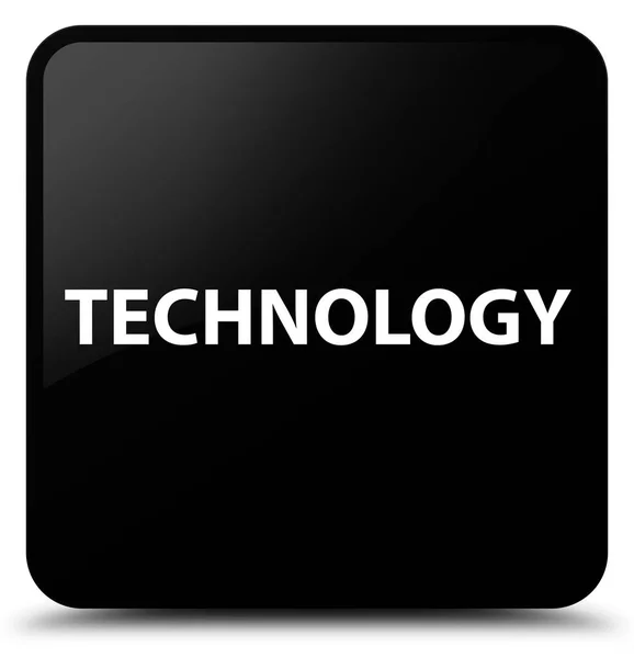 Tecnología botón cuadrado negro — Foto de Stock