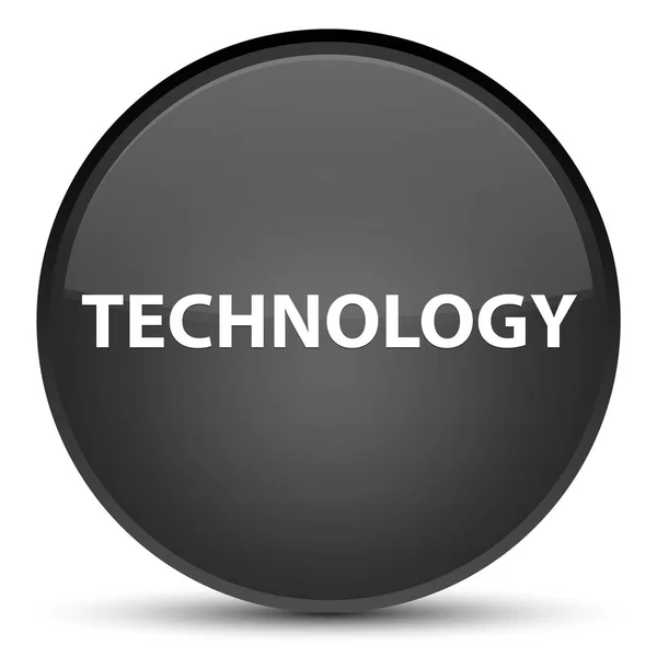 Tecnología especial botón redondo negro — Foto de Stock