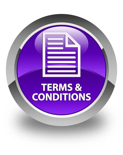 Terms and conditions (page icon) glossy purple round button