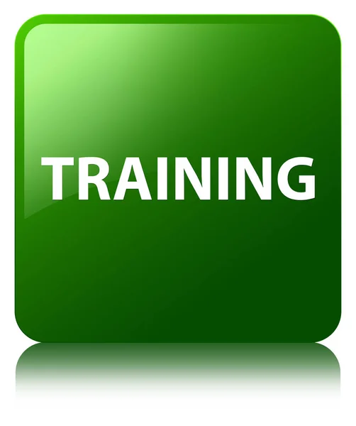 Training green square button — Stock Photo, Image