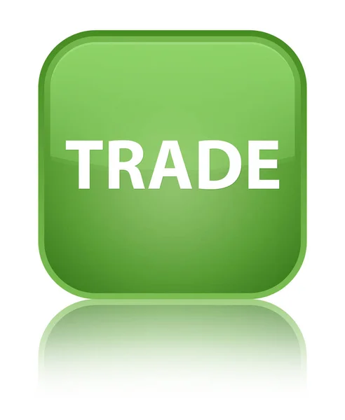 Торгівля спеціальна м'яка зелена квадратна кнопка — стокове фото