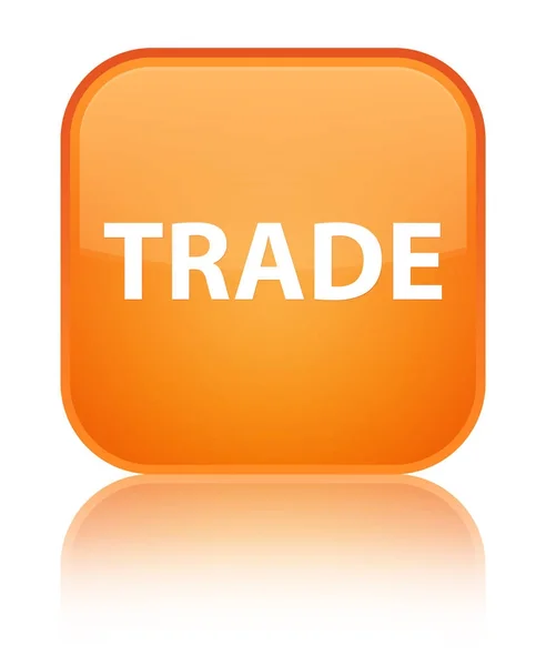 贸易专用橙色方形按钮 — 图库照片