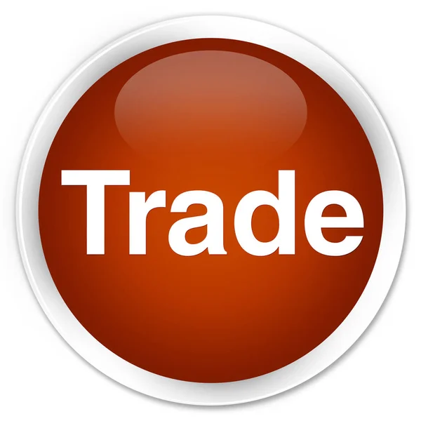 Premium Trade brązowy okrągły przycisk — Zdjęcie stockowe