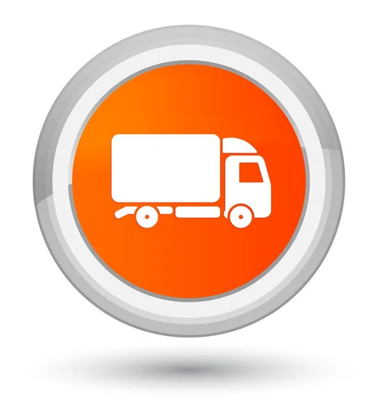 Vrachtwagen prime oranje ronde knoop van het pictogram — Stockfoto