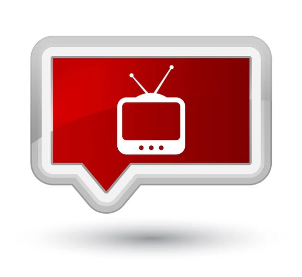 TV-ikonen prime röd banderoll-knappen — Stockfoto