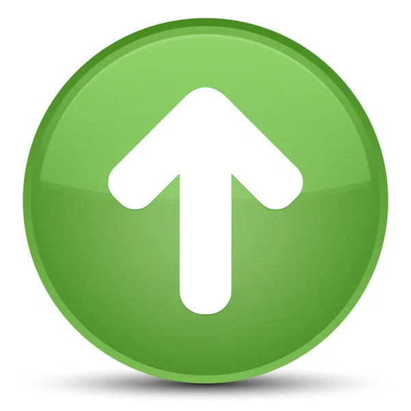 Upload arrow icon special soft green round button — Stock Photo, Image