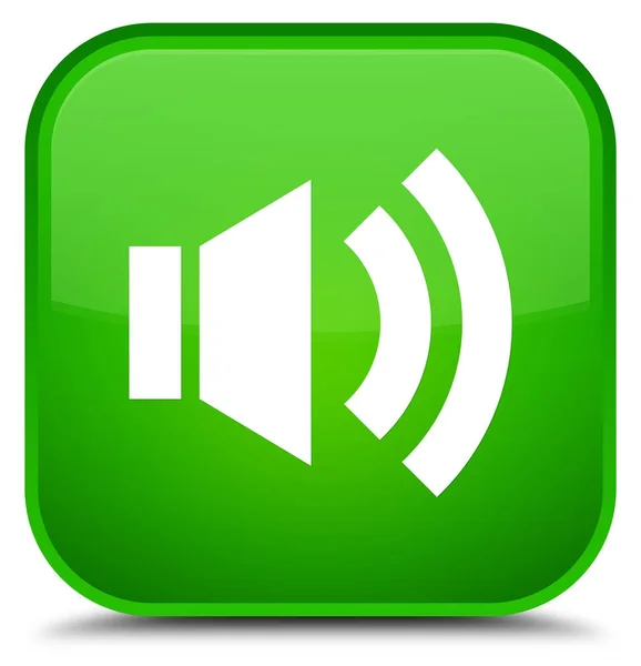 Volym ikonen särskilda gröna fyrkantiga knappen — Stockfoto