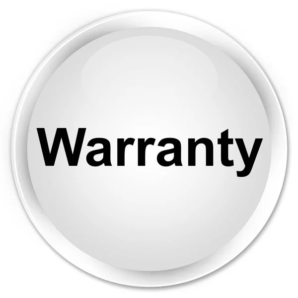 Warranty premium white round button — Stock Photo, Image