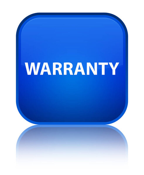 Warranty special blue square button