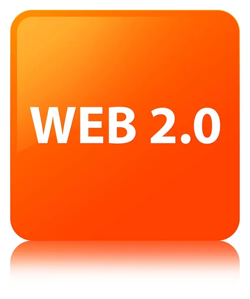 Web 2.0 orange quadratische Taste — Stockfoto