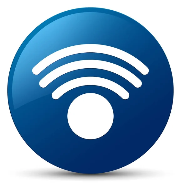 Wifi icon blue round button — Stock Photo, Image