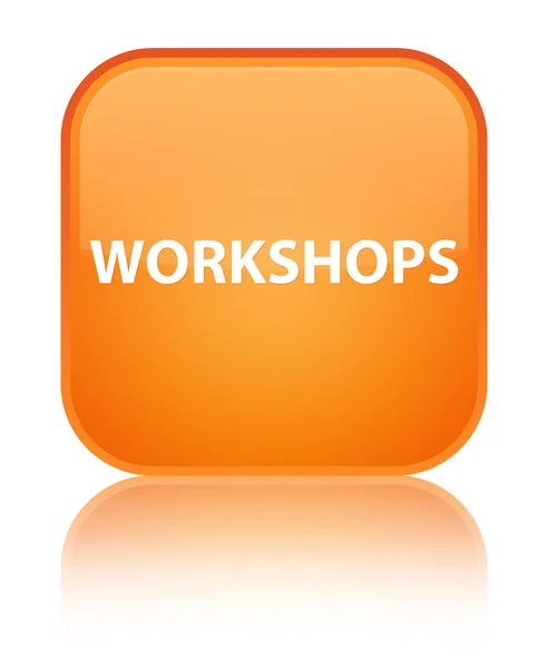 Workshops special orange square button — Stock Photo, Image