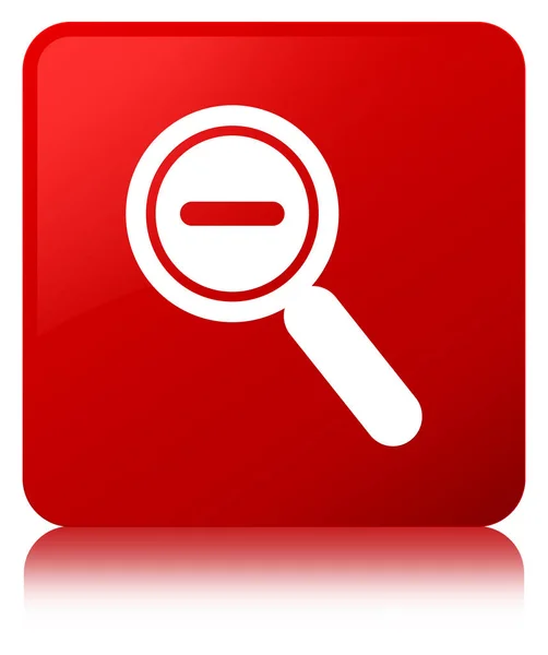 Kicsinyítés ikon piros négyzet gomb — Stock Fotó