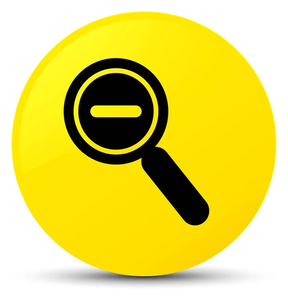 Pictogram gele ronde knop Uitzoomen — Stockfoto
