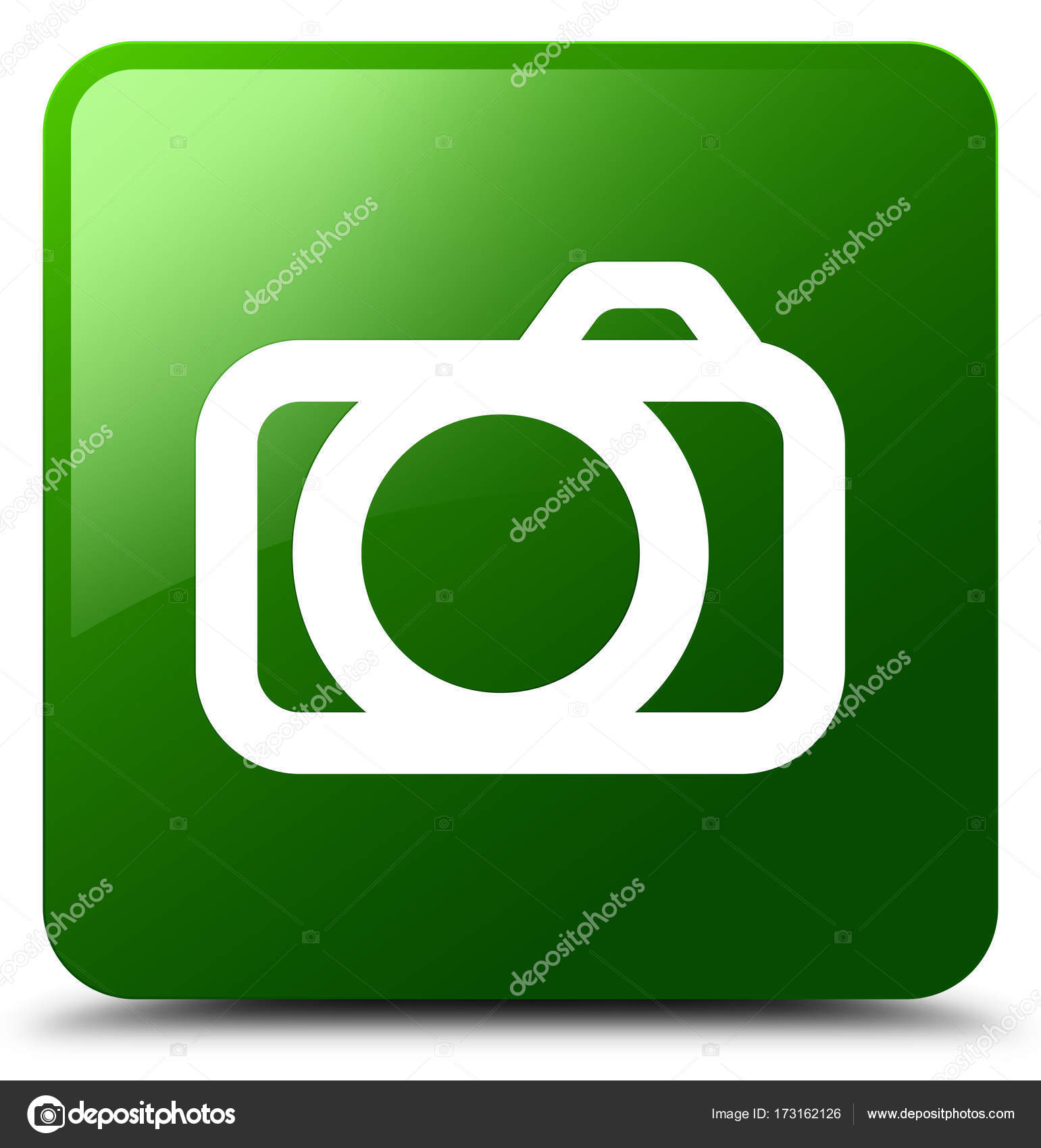 Camera icon green square button — Stock Photo © FR_Design #173162126