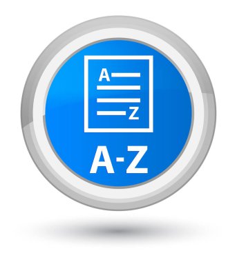 A-Z (liste sayfa simgesi) asal camgöbeği mavi yuvarlak düğmesi