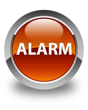 Alarm parlak kahverengi yuvarlak düğmesi