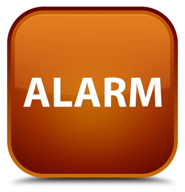 Alarm özel kahverengi kare düğmesi