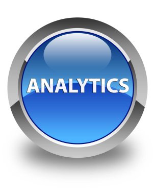 Analytics parlak mavi yuvarlak düğme