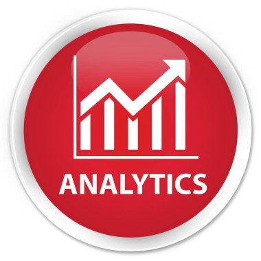 Analytics (istatistik simgesi) sigorta primi kırmızı yuvarlak düğmesi
