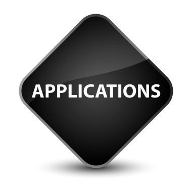 Uygulamalar zarif siyah elmas düğmesi