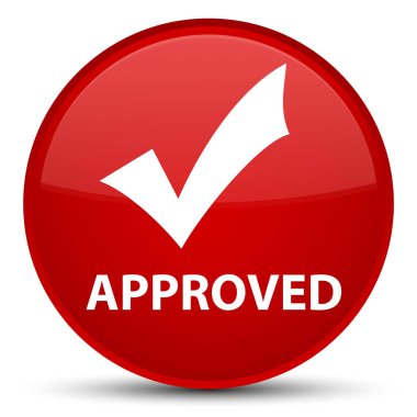 Onaylı (simge doğrulama) özel kırmızı yuvarlak düğmesi