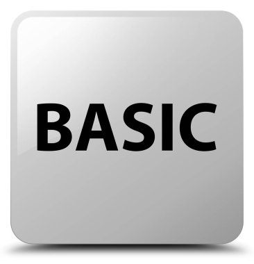 Temel beyaz kare düğme