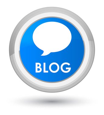 Blog (görüşme simgesi) asal camgöbeği mavi yuvarlak düğmesi