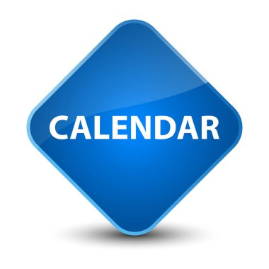 Takvim zarif mavi elmas düğmesini