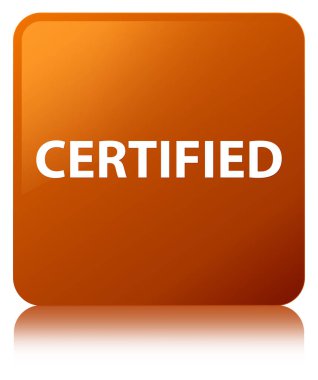 Sertifikalı kahverengi kare düğme