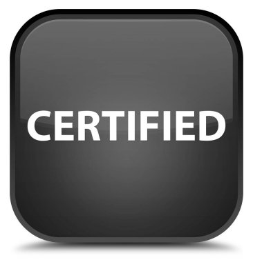 Sertifikalı özel siyah kare düğme