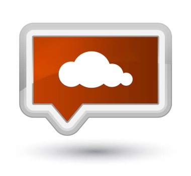 Bulut kutsal kişilerin resmi ana kahverengi afiş düğme