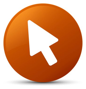 İmleç simgesi kahverengi yuvarlak düğmesi