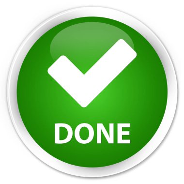 (Simge doğrulama) premium yeşil yuvarlak düğmesi