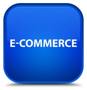E-ticaret özel mavi kare düğme