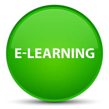 E-öğrenme özel yeşil yuvarlak düğmesi