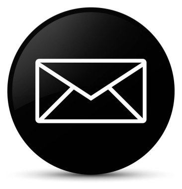 E-posta simgesi siyah yuvarlak düğmesi