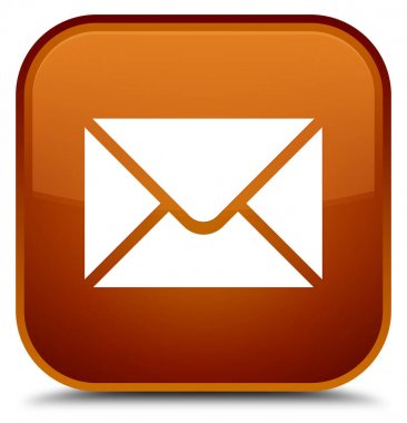 E-posta kutsal kişilerin resmi özel kahverengi kare düğme