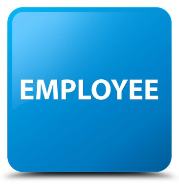 Çalışan camgöbeği mavi kare düğmesini