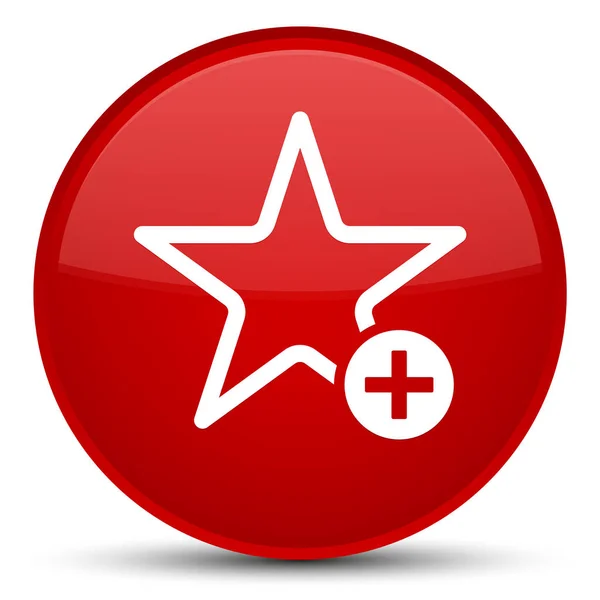 Adicionar ao ícone favorito botão redondo vermelho especial — Fotografia de Stock